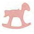 Mylar Confetti Shapes Rocking Horse (2")